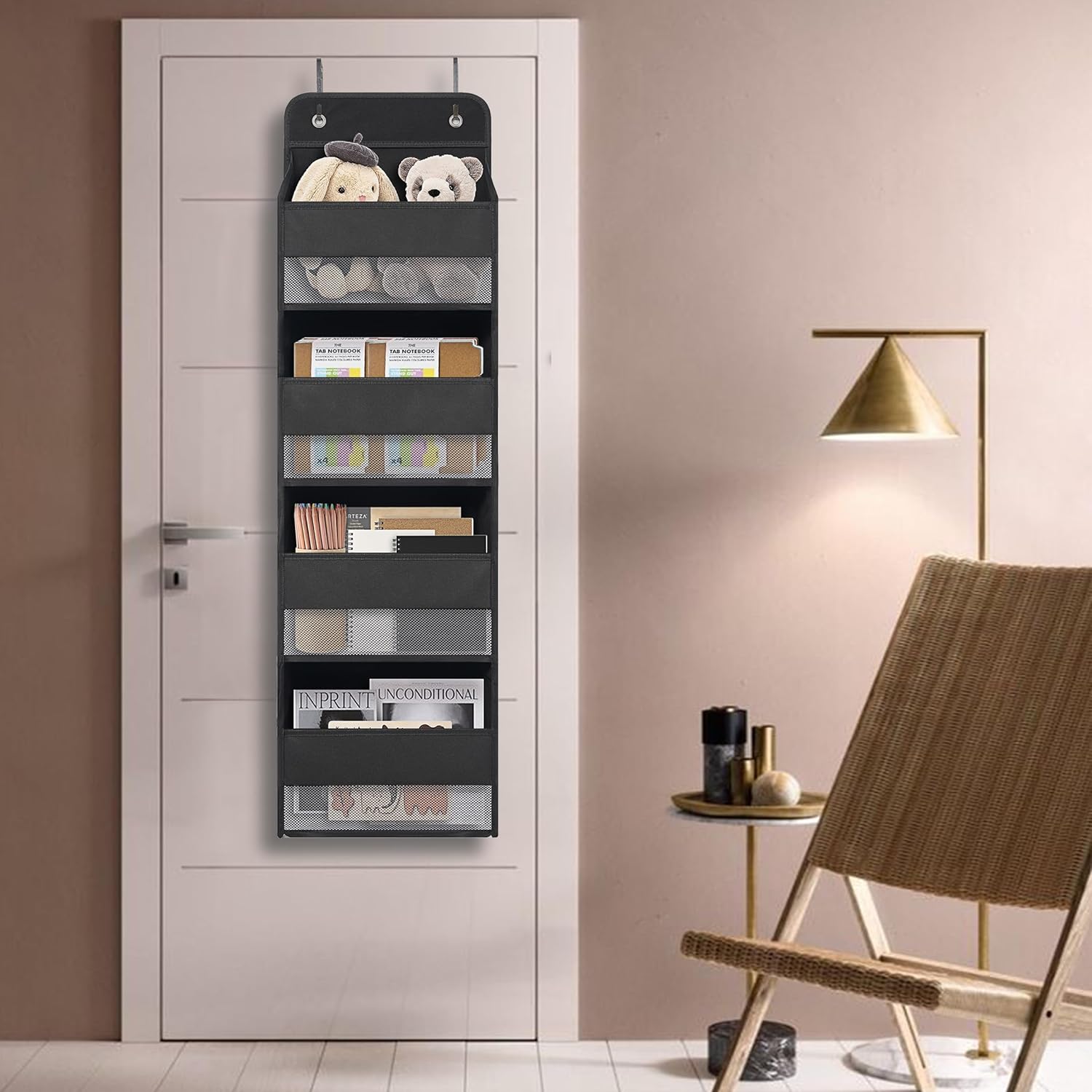 Over The Door Hanging Organizer with 4 Large Pockets – Closet, Bathroom, Nursery, Bedroom, Dorm