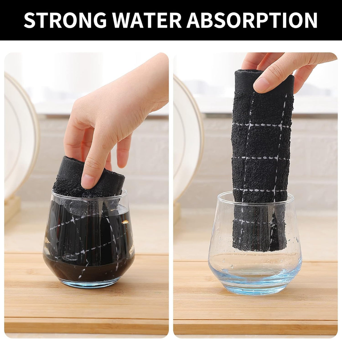 Homaxy 100% Cotton Terry Kitchen Dish Cloths, Ultra Soft and Absorbent Dish Towels for Kitchen