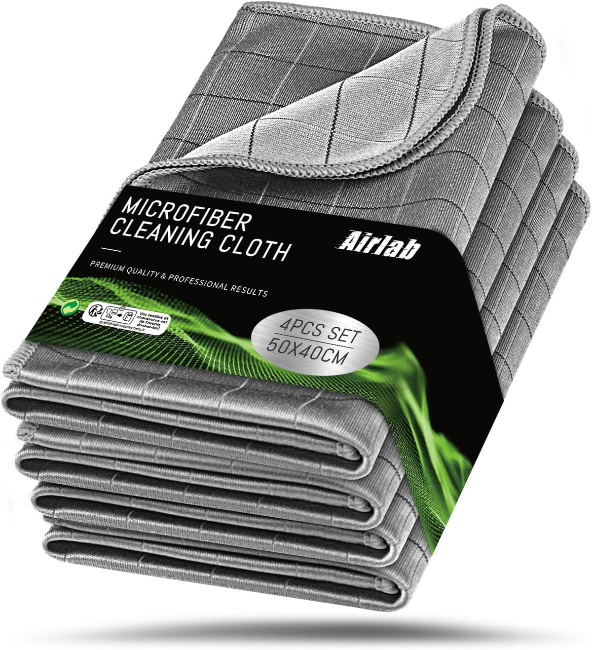 Airlab Carbon Microfiber Towels for Car Drying Window Glass Cleaner Magic Cleaning Cloth Auto