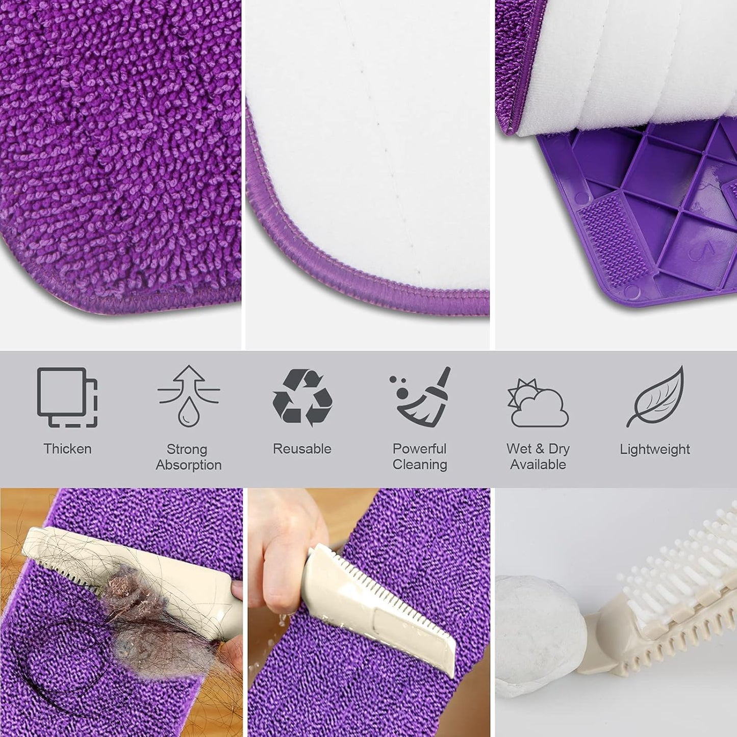 Spray Mop for Floor Cleaning - SEVENMAX Microfiber Floor Mop with 550ML Refillable Bottle 3