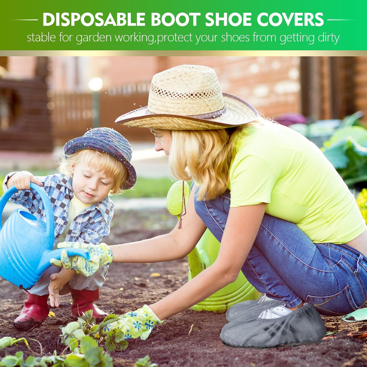 Zhanmai 300 Pack Disposable Shoe Covers Non Slip Disposable Large Foot Booties Shoe Covers for