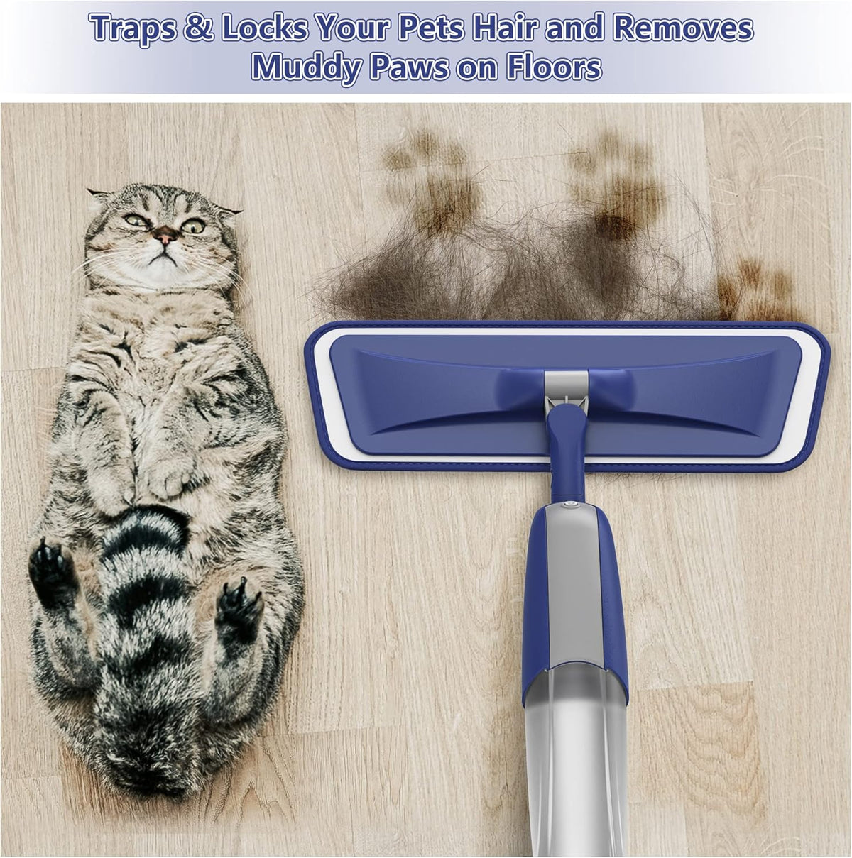 Wet Dust Mops for Hardwood Floor Cleaning - MEXERRIS Microfiber Spray Mops with 4X Reusable