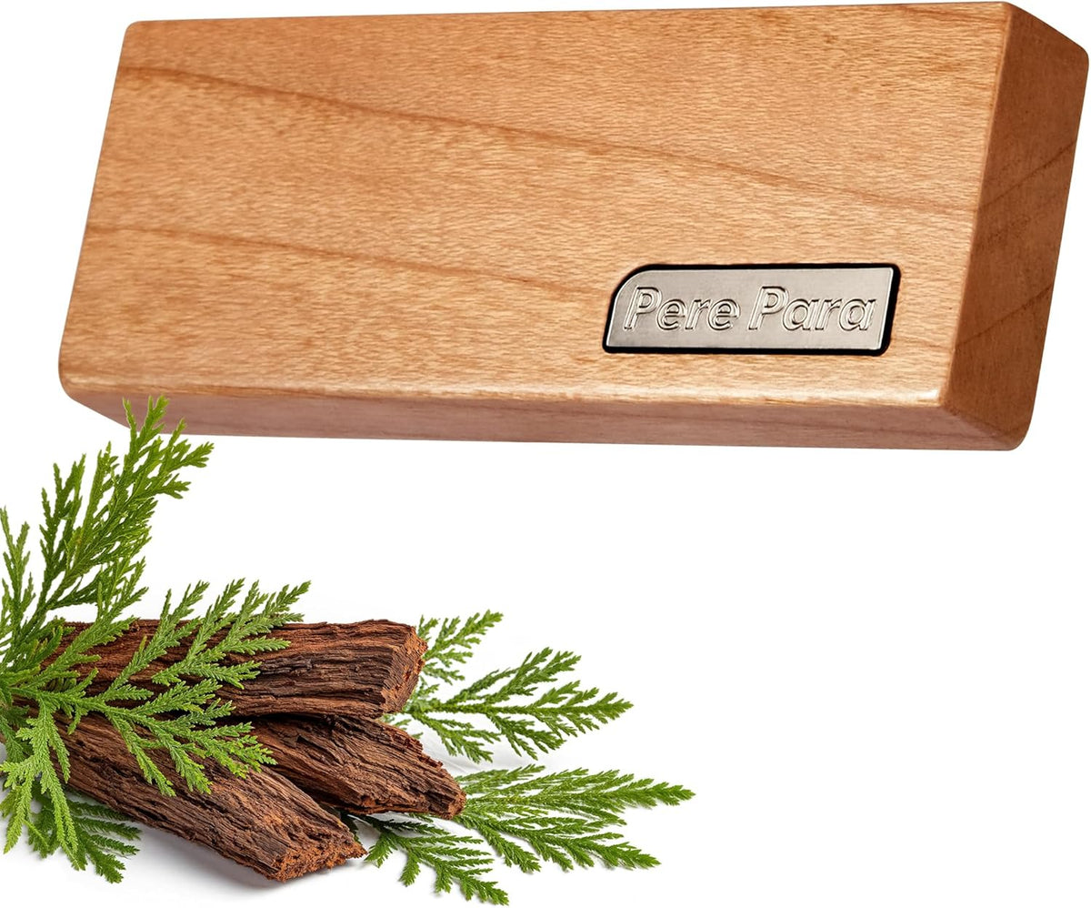 4 Refreshing Scent Bags Wood Car Air Freshener Vent Clip (Burlywood, Misty Grove)- Natural Scent