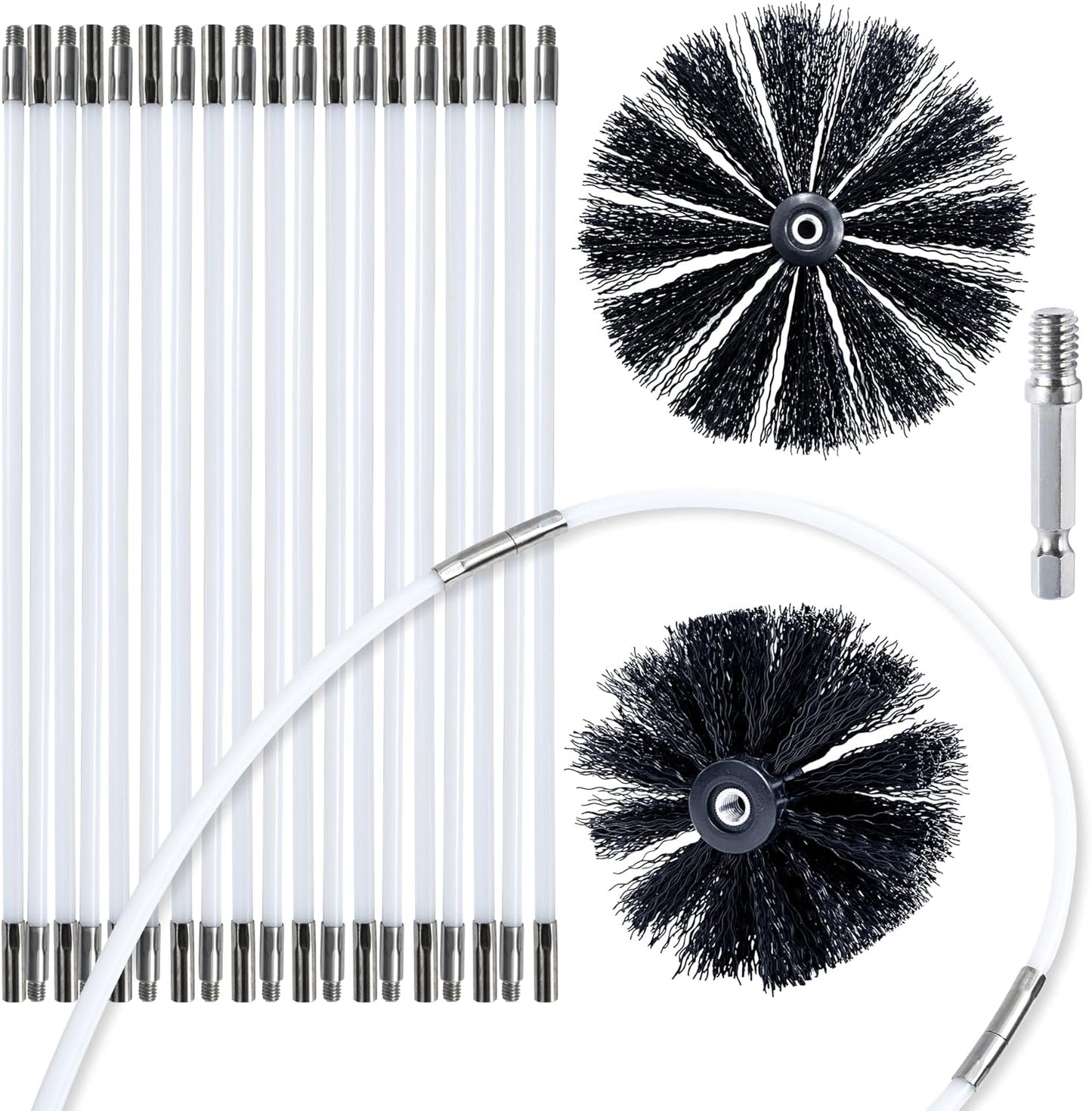 HOKLNUSE Dryer Vent Cleaner Kit Chimney Sweep Cleaning Tools Pellet Stove Cleaner Kit Air Dryer