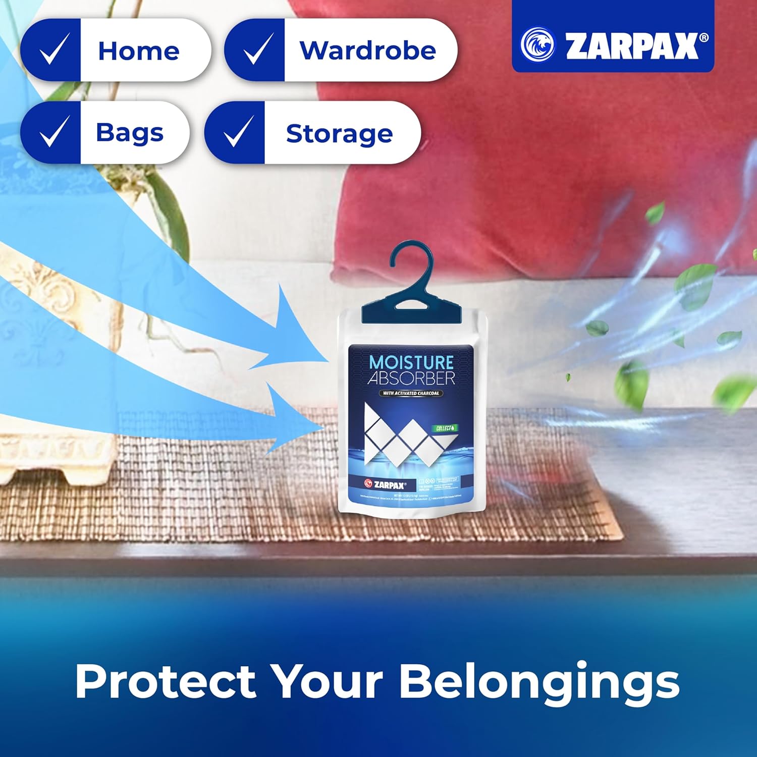 Moisture Absorber Sachets Activated Charcoal 7.5 oz/212g - Remove Excess Moisture In Air & Odor
