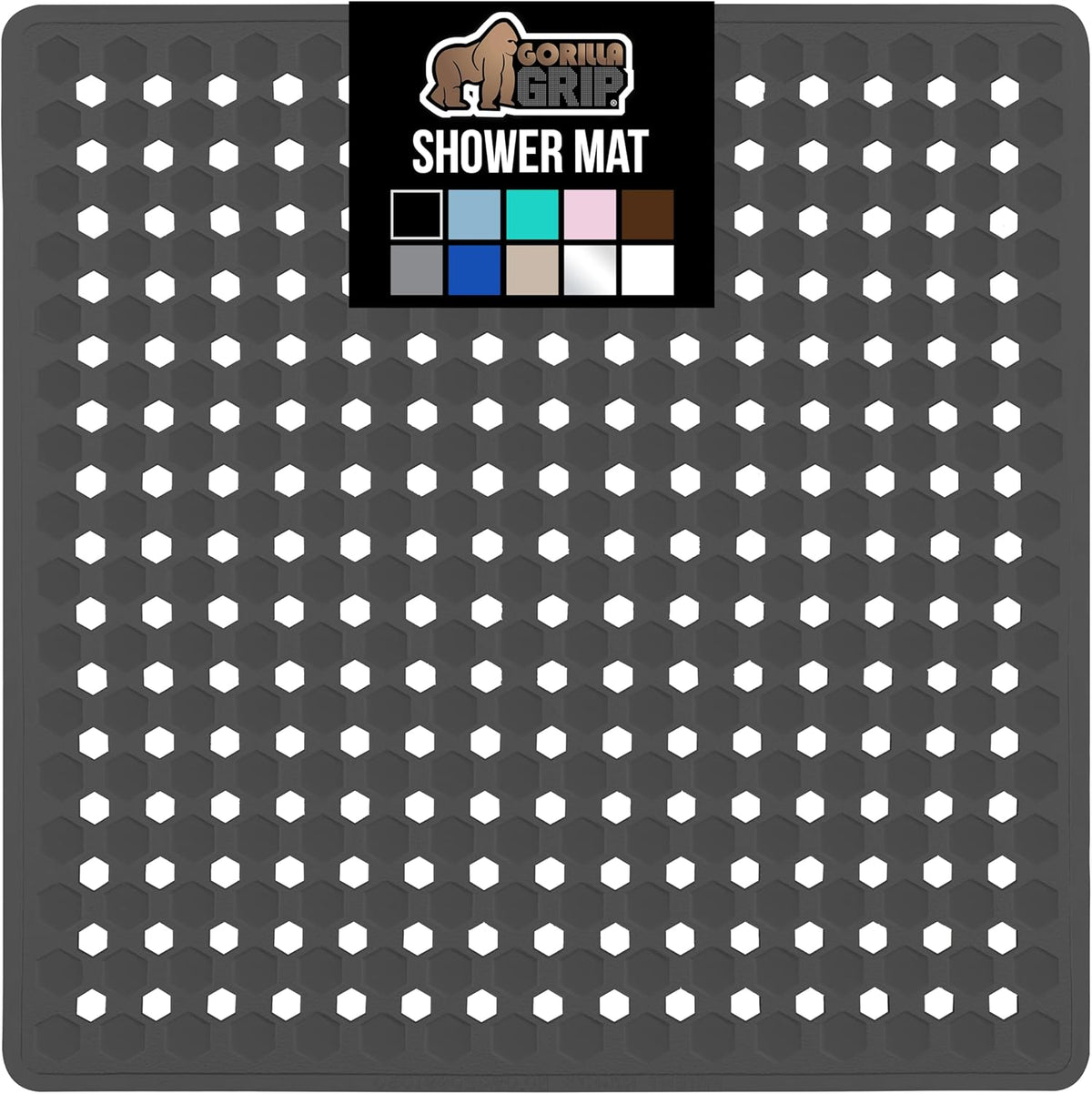 GORILLA GRIP Patented Square Shower Stall Mat, Small Bathtub Floor Mats for Stand Up Showers