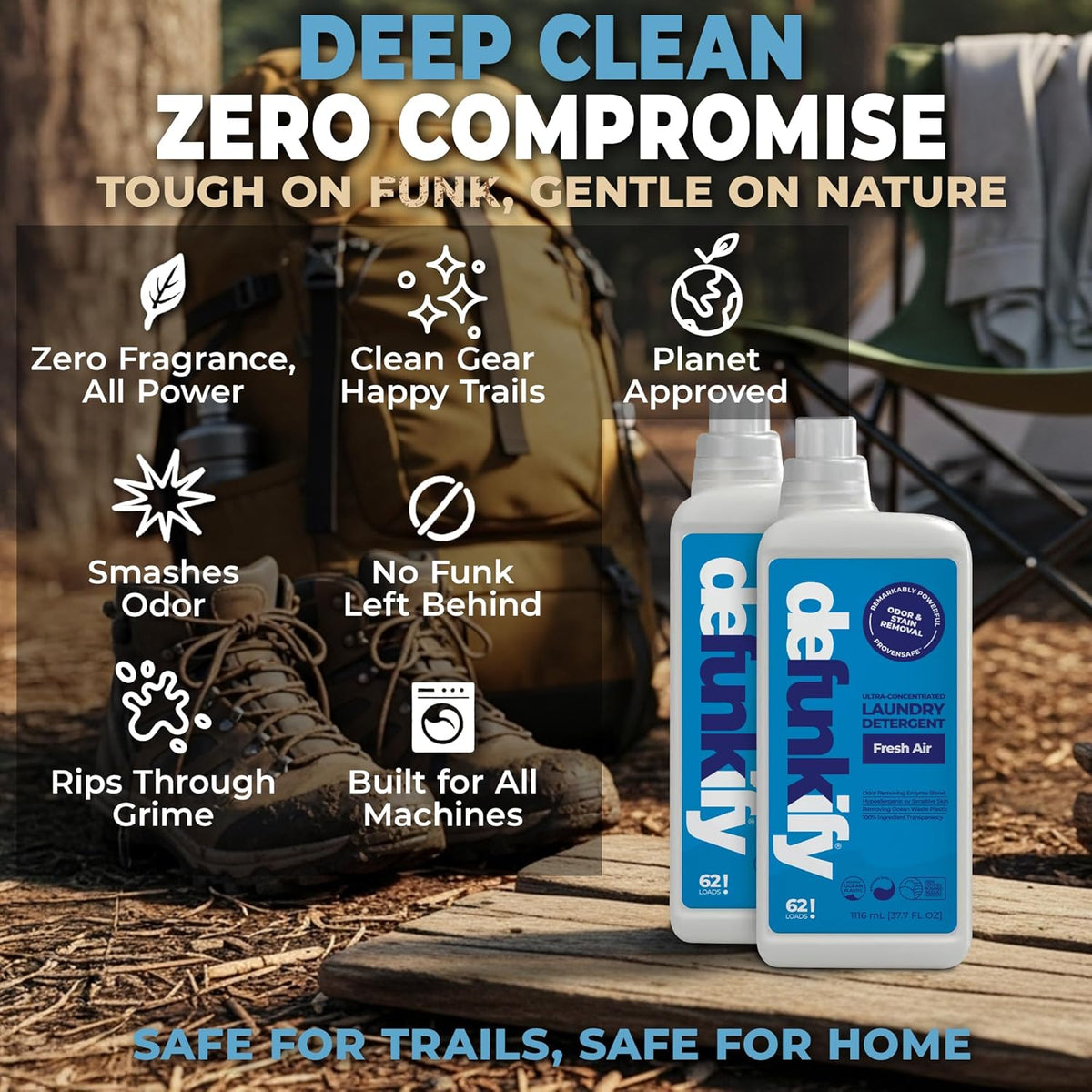 Laundry Detergent 62 Load/37.7 FlOz (2-Pack). 'Fresh Air' Liquid Laundry Detergent for Sensitive