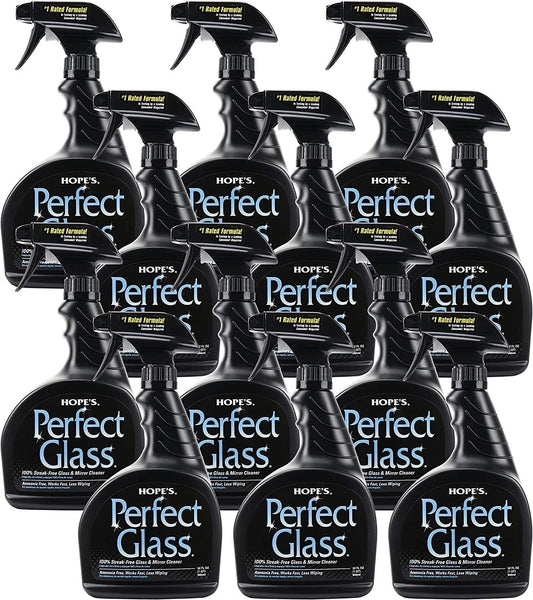 HOPE'S Perfect Glass Cleaner Spray, Streak-Free, Ammonia-Free Window, Mirror, Screen, Tinted Glass