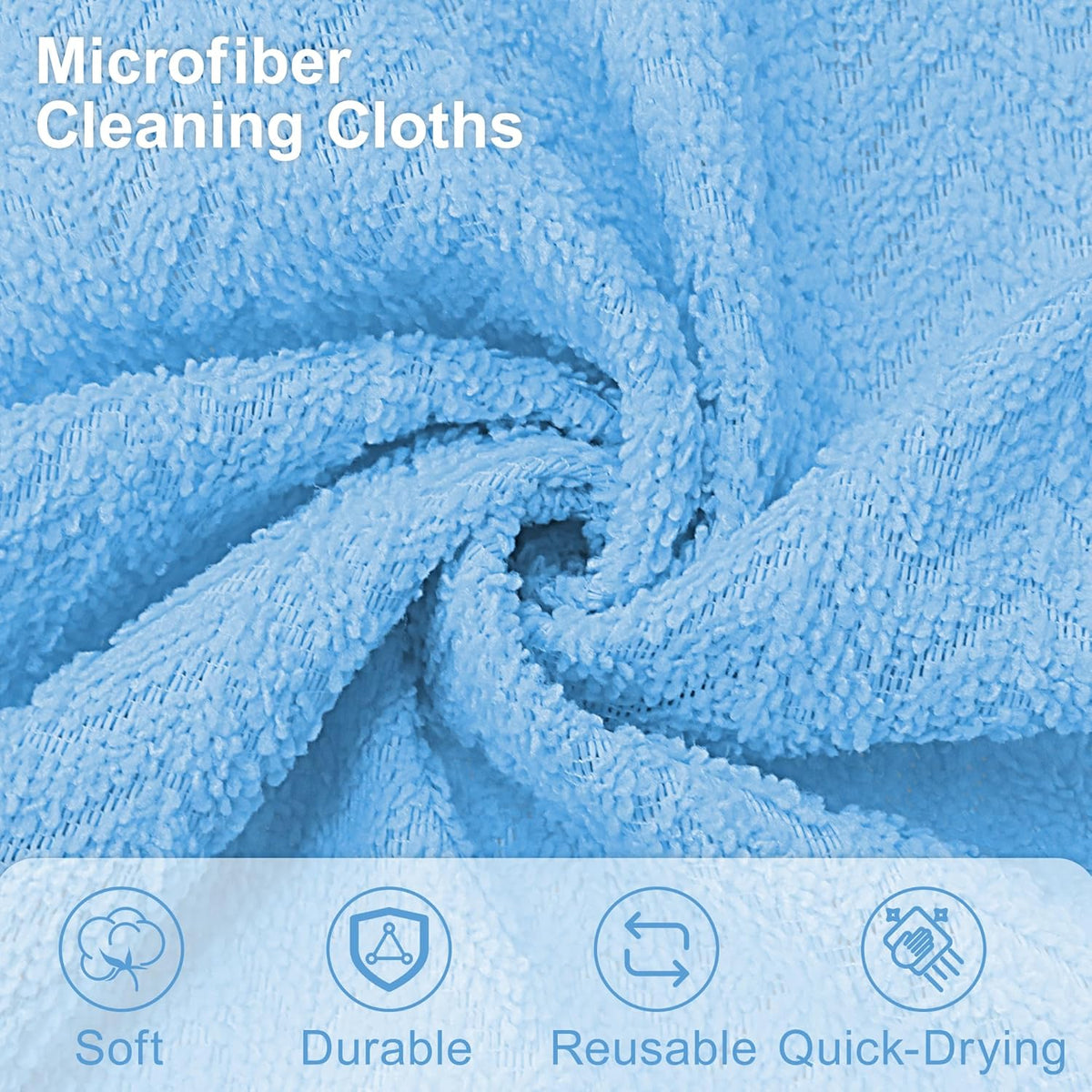 LIVOS Microfiber Cleaning Cloth Roll - 80 Pack, Reusable Paper Towels, Microfiber Towels for Cars