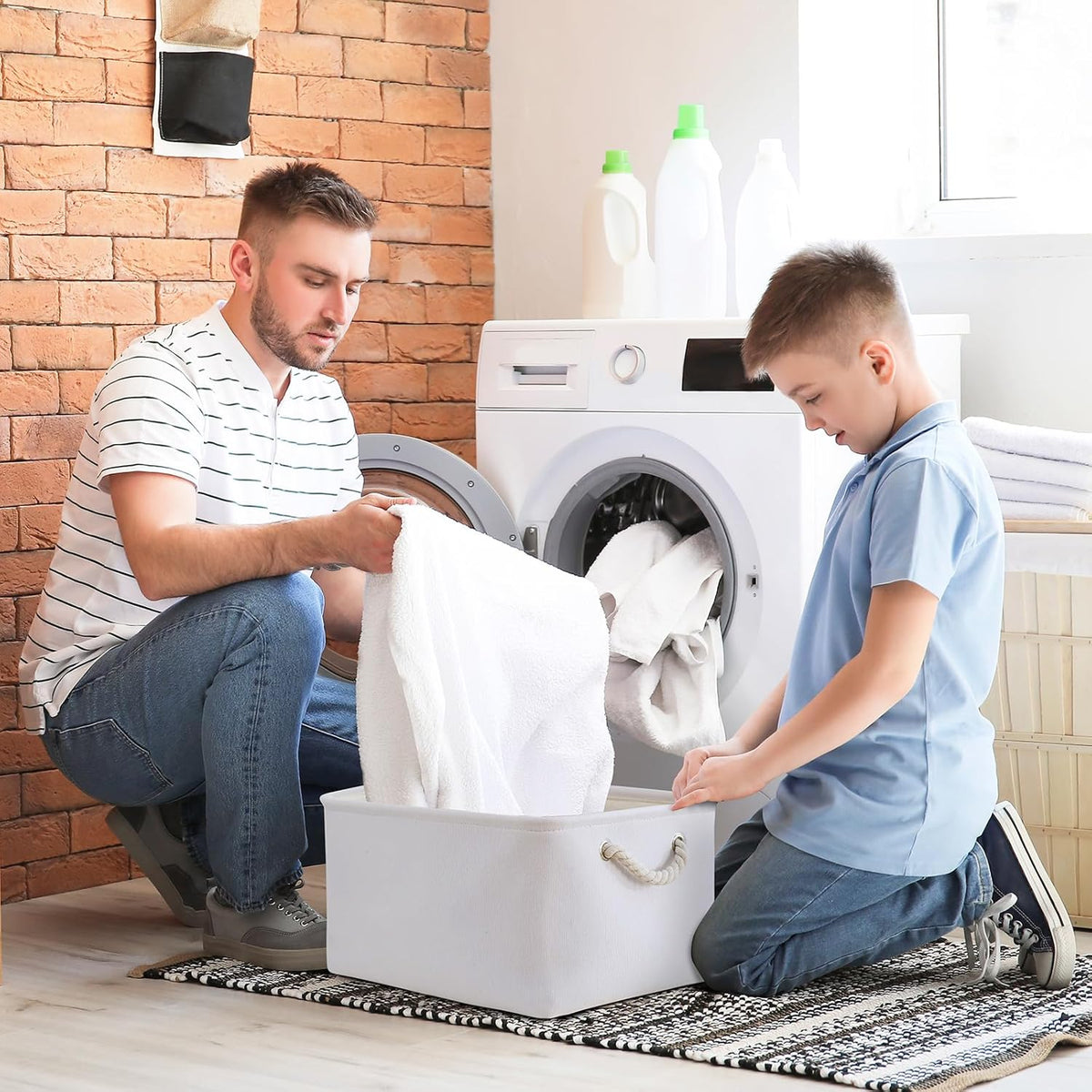 TheWarmHome Fabric Storage Bin, Large 1 Pack 15.7L*11.8W*8.3H Storage Basket for Home Storage and