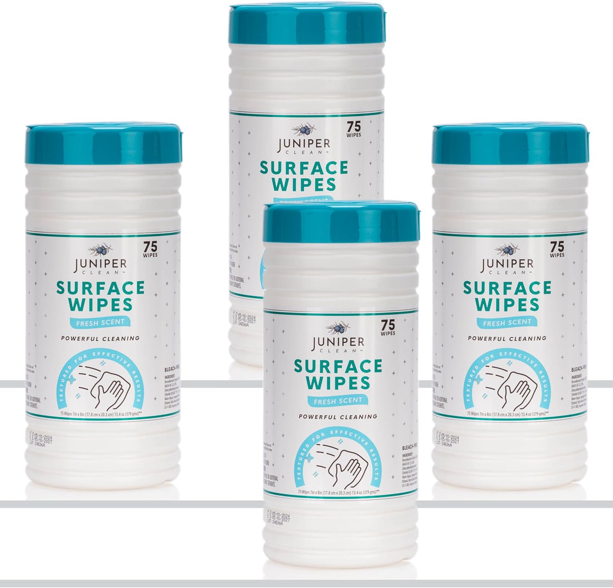 4 Pack Surface Cleaning Wipes Bleach Free, All-Purpose Cleaner for Bathroom, Kitchen, Office, 300