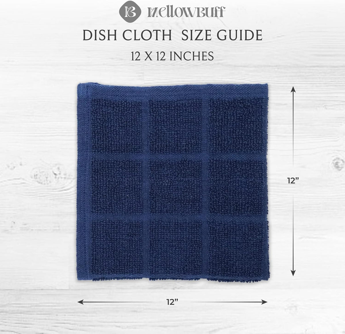 100% Cotton Terry Dish Cloth & Dish Towel, 6 Pack, Super Soft and Absorbent Kitchen Towels, Perfect