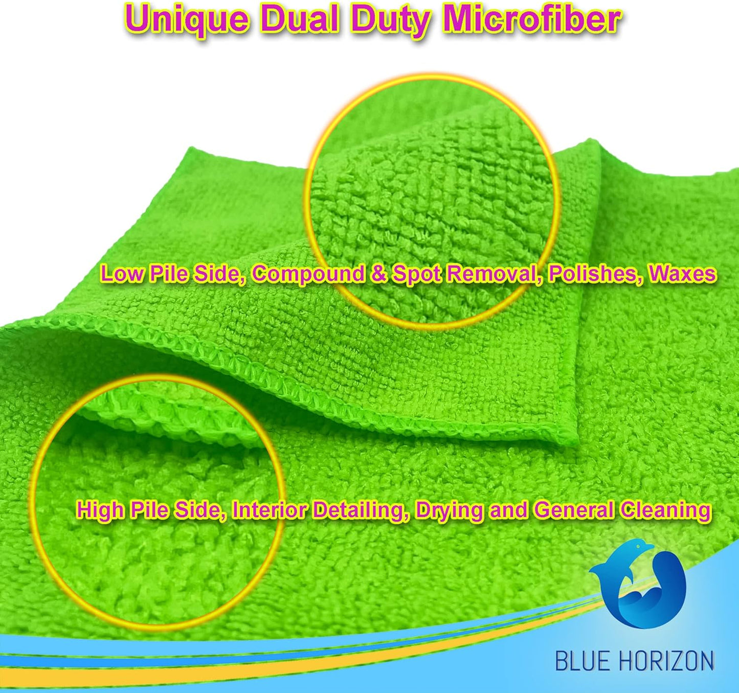 Microfiber Cleaning Cloths - 36 Pack, 16x16 Reusable, Lint-Free, Highly Absorbent Towels for Home