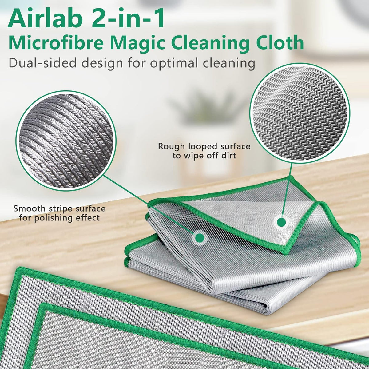 Glass Polishing Cloth Streak Free Miracle Cleaning Cloth Lint Free Microfiber Cleaning Rags for