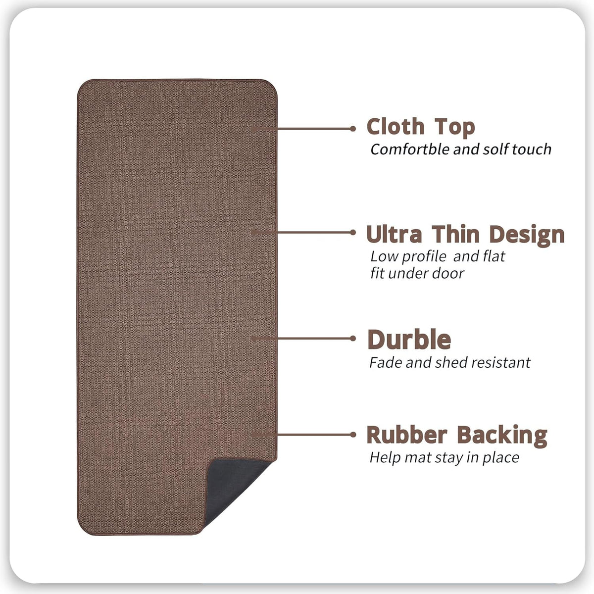 Bath Mat,Ultra Thin Bathroom Runner Rugs,Large Bath Mats for Bathroom,Quick Dry,Non-Slip,Machine