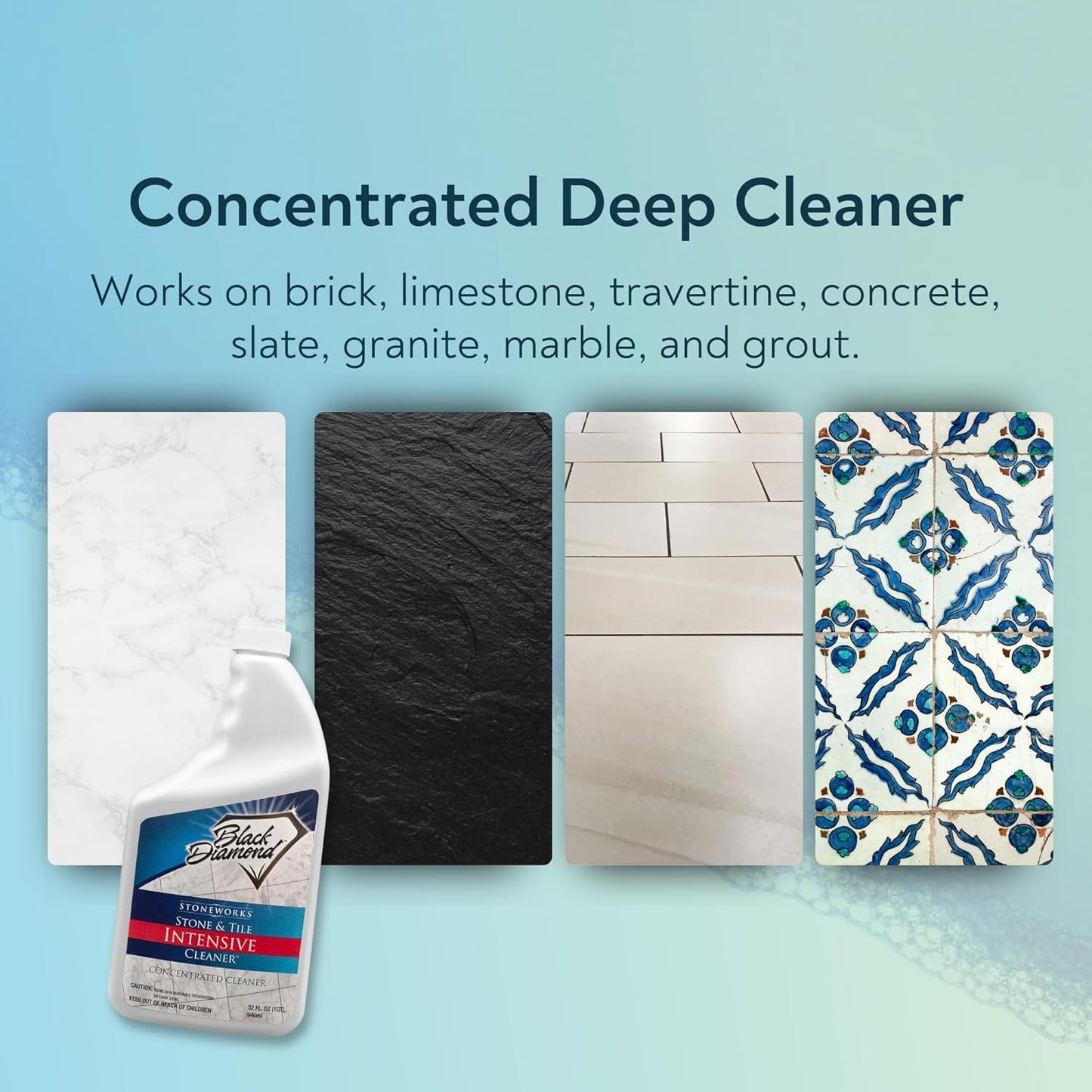 Black Diamond Stoneworks Stone & Tile Intensive Cleaner: Concentrated Deep Cleaner, Marble