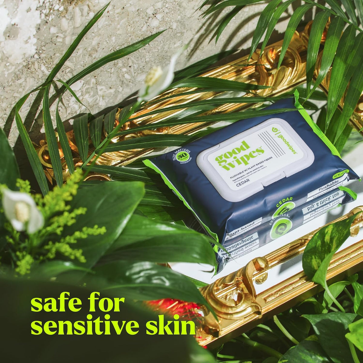 goodwipes Flushable Wipes - Individually Wrapped Butt Wipe for On-the-Go Adults - Portable Mini