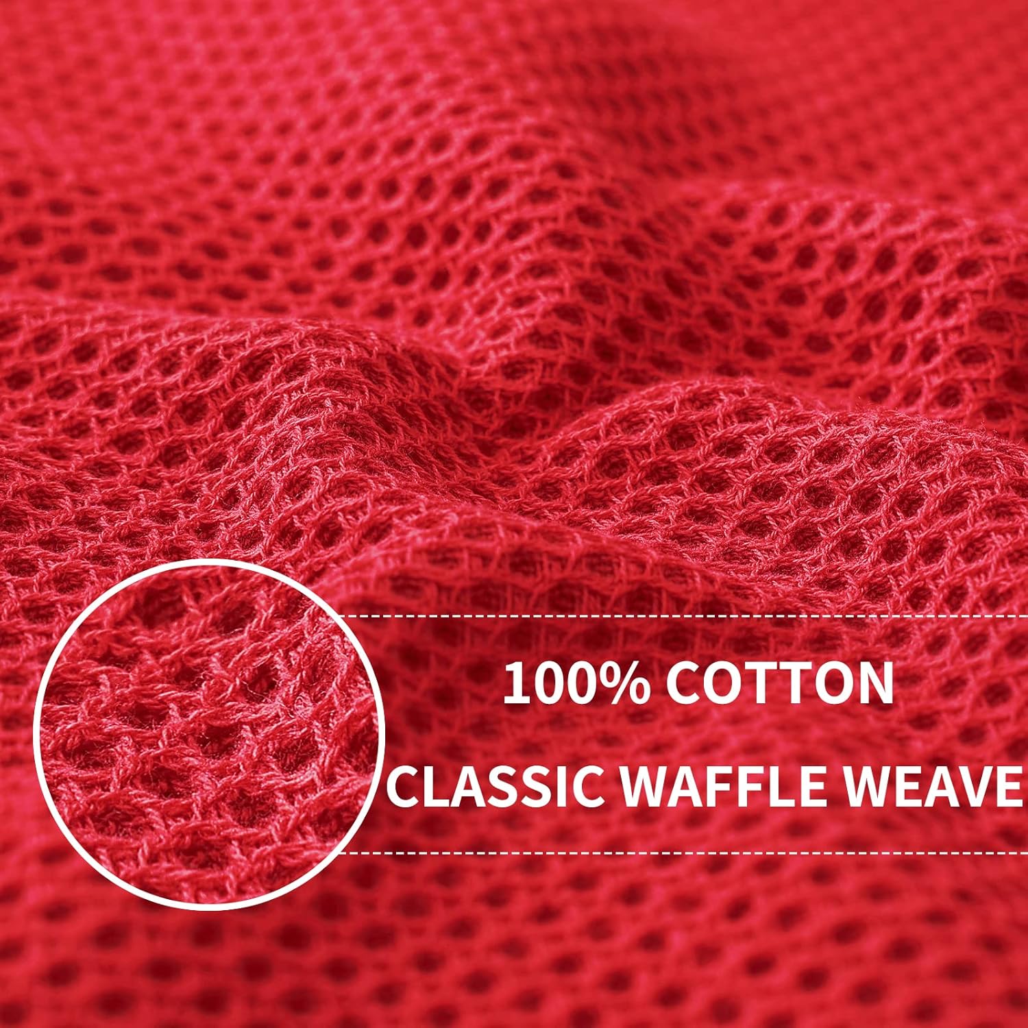Homaxy 100% Cotton Waffle Weave Kitchen Dish Cloths, Ultra Soft Absorbent Quick Drying Dish Towels