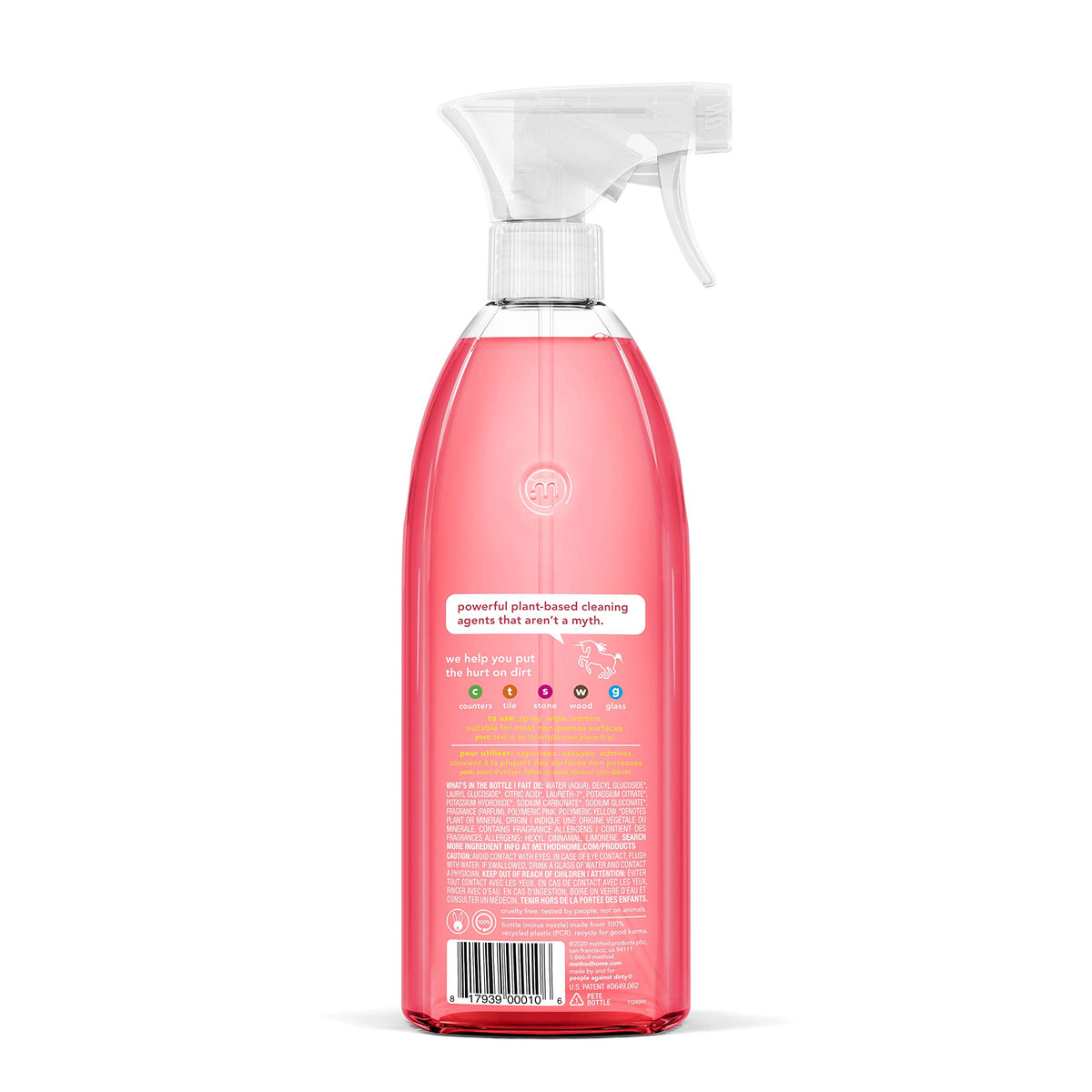 method All-Purpose Cleaner Spray, Pink Grapefruit, 28 oz, 8 Pack