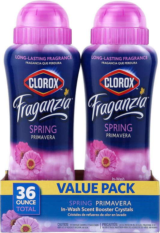 Clorox Fraganzia Laundry Scent Booster Crystals in Spring Scent - Scented In-Wash Freshener Beads
