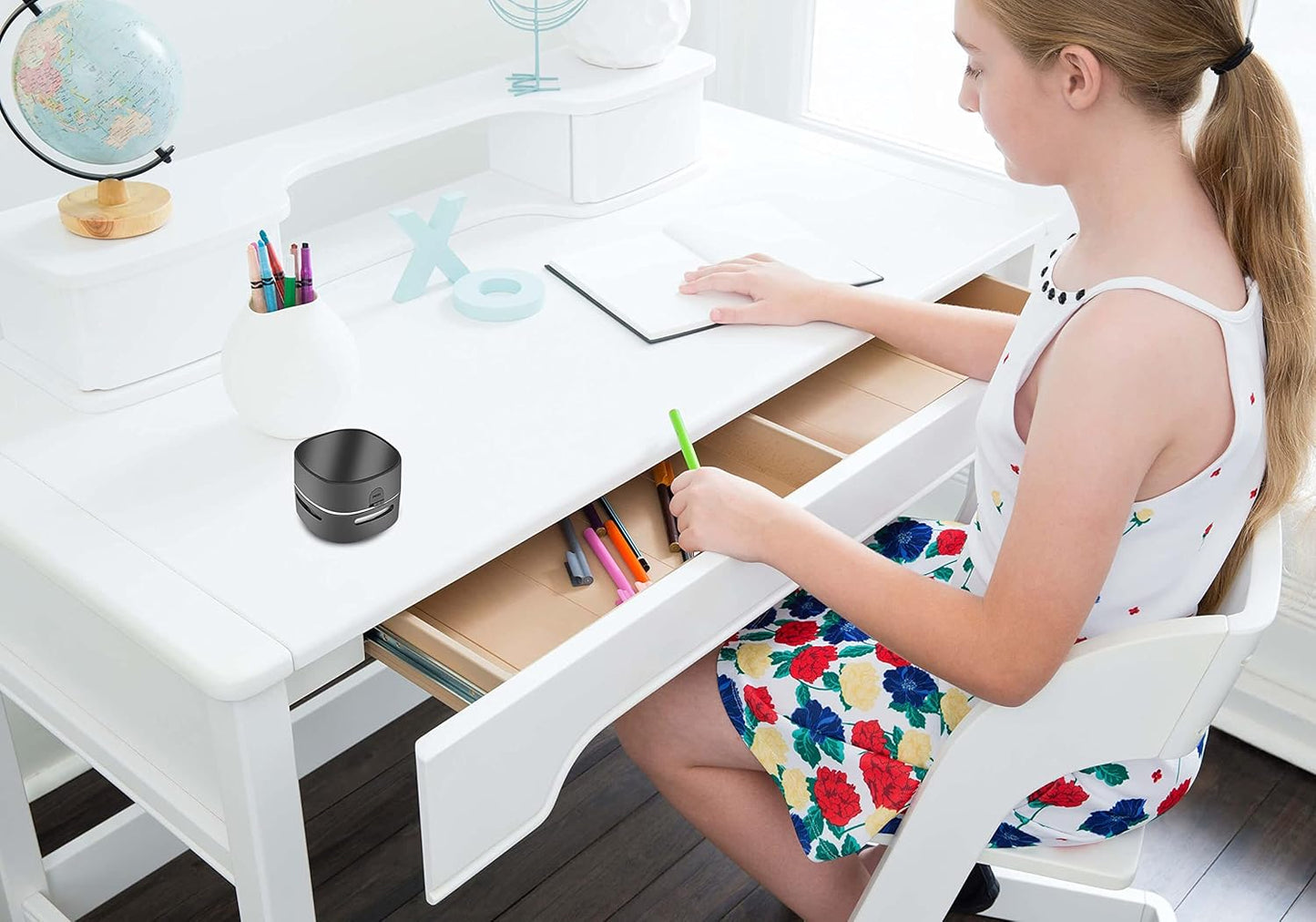 ODISTAR Desktop Vacuum Cleaner, Mini Table dust Sweeper Energy Saving,High Endurance up to 400
