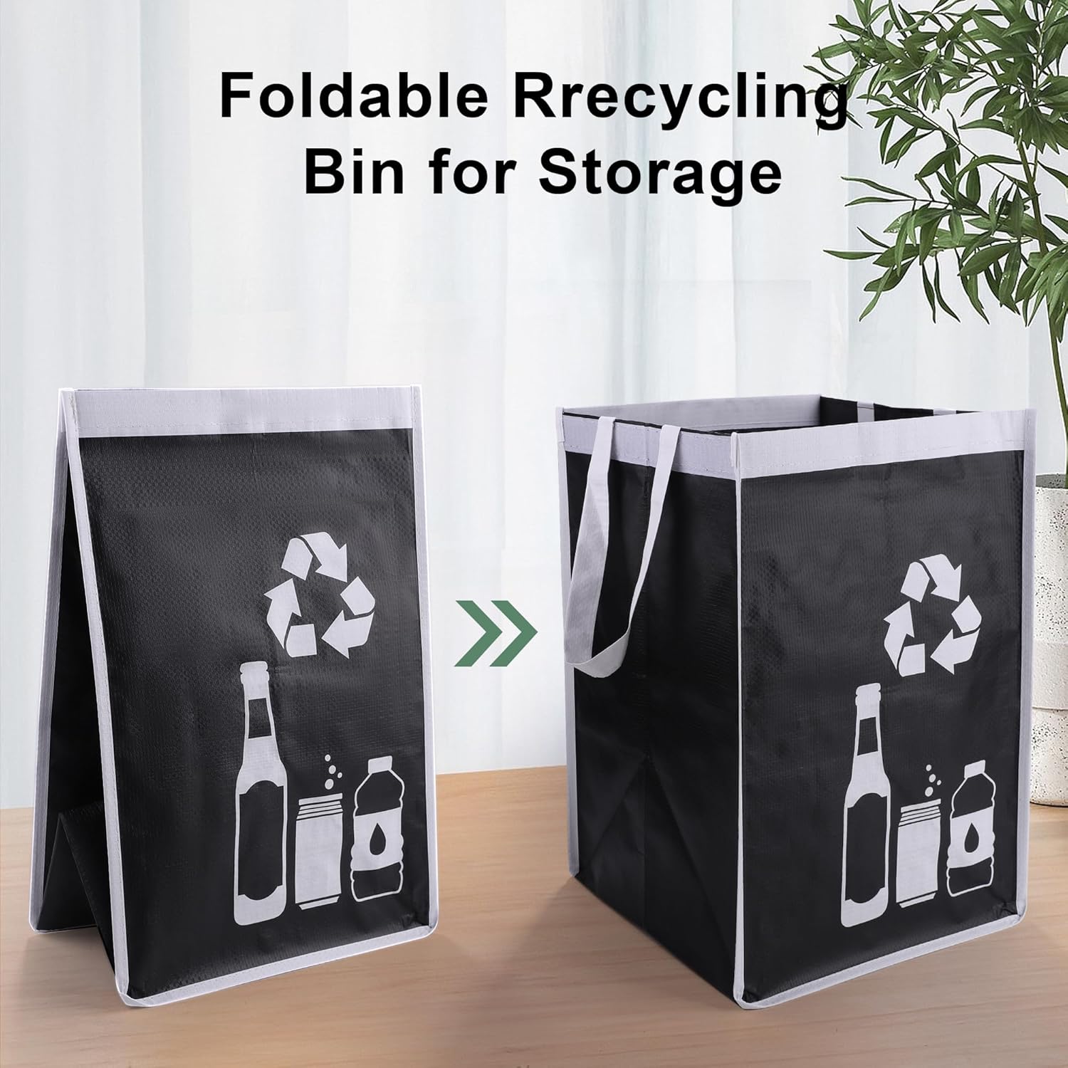 Large Recycle Waste Bag for Kitchen Home- Large Indoor Recycling Bins Trash Sorting Organizer