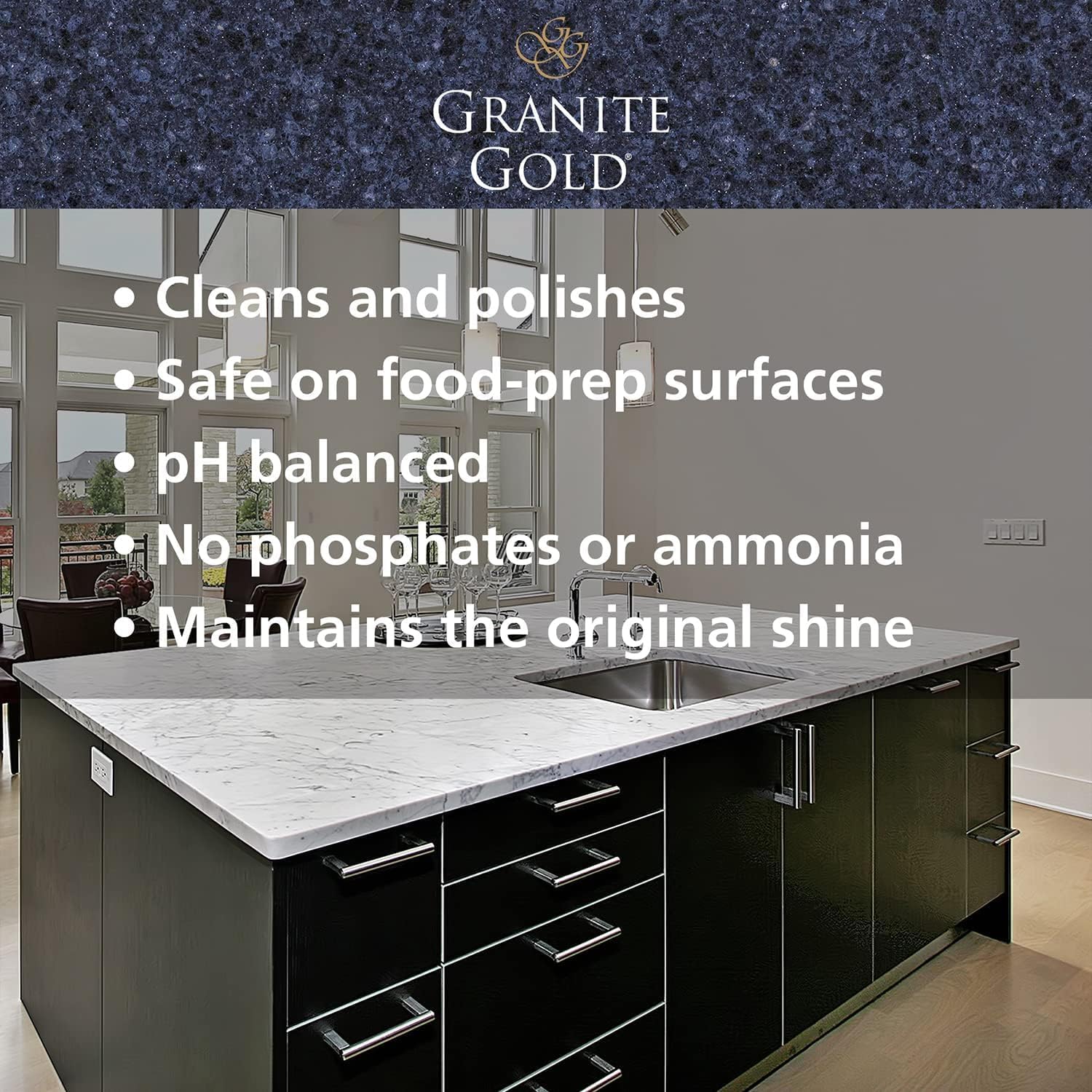 Granite Gold Quartz Clean & Shine Streak-Free Cleaner Deeps Cleans and Polishes All Quartz Surfaces