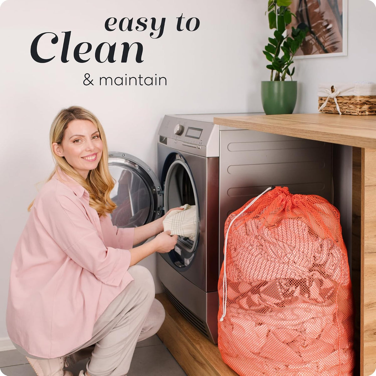 Handy Laundry Mesh XL Laundry Bag - Durable, Machine Washable with Secure Drawstring Closure