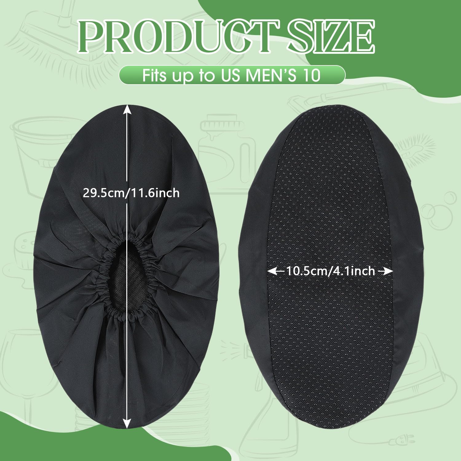 Frienda 8 Pairs Non Slip Reusable Shoe Covers Waterproof Boot Covers for Household Carpet Floor