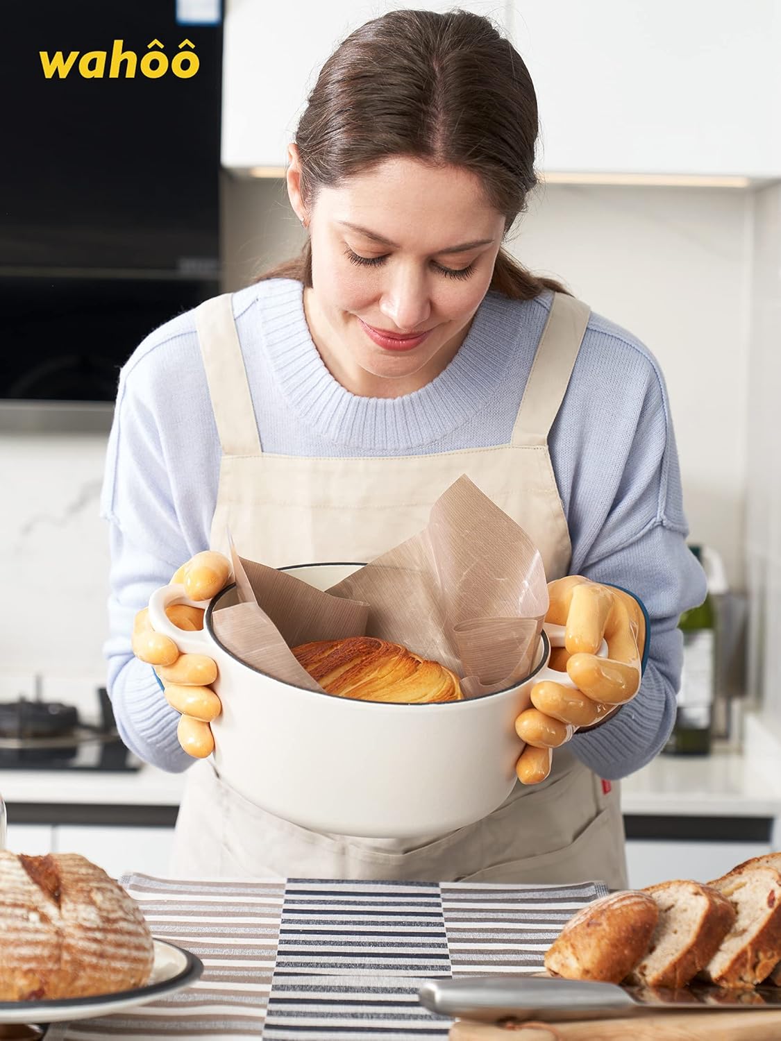 LANON Protection wahoo Liquid Silicone Smoker Oven Gloves, Food-Contact Grade, Heat Resistant