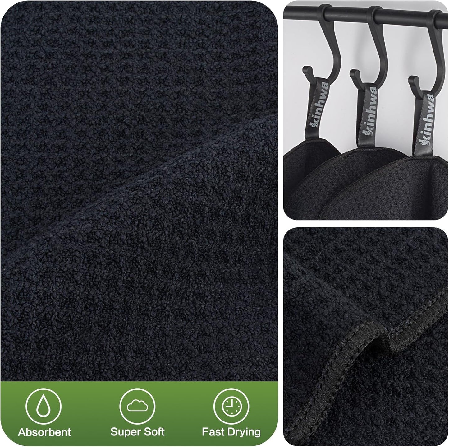 KinHwa Waffle Kitchen Towels for Washing Dishes Microfiber Dish Towels for Kitchen Ultra Soft