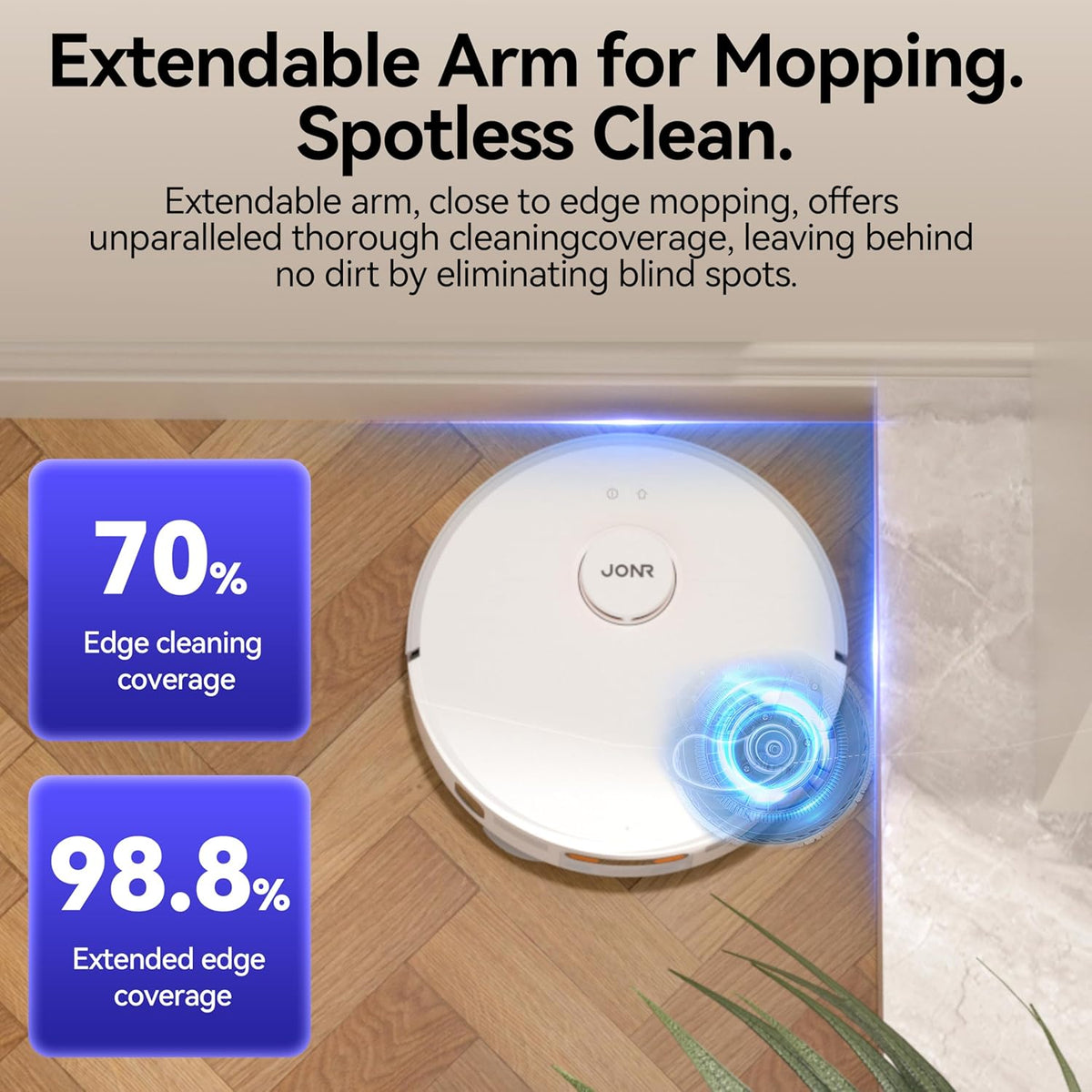 JONR P20 Pro Robot Vacuum and Mop with Self-Emptying, Self Lifting, 8000Pa Station, Auto Mop