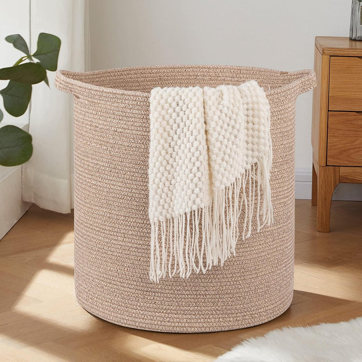 OIAHOMY 80L Laundry Hamper, Storage Basket with Handles, Laundry Basket For Toys, Pillows