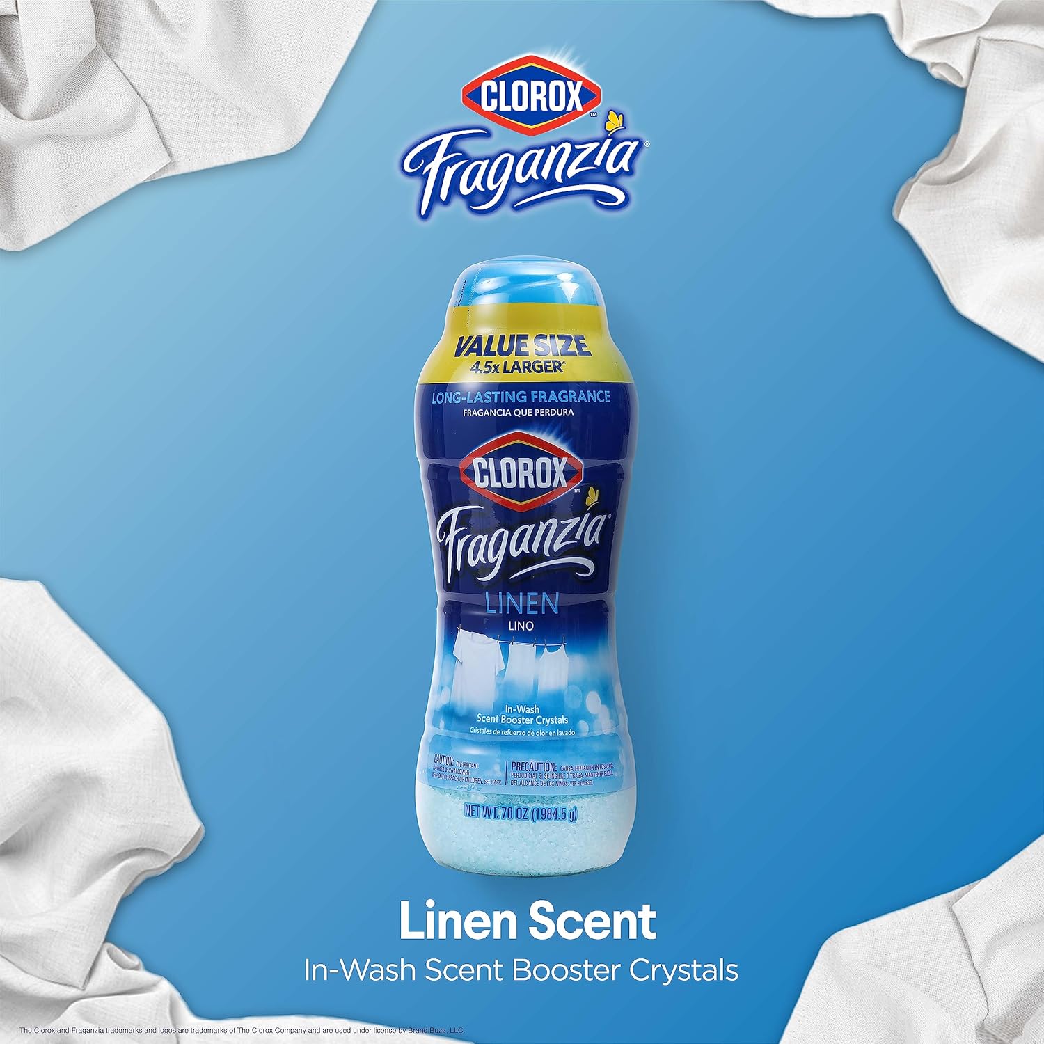 Clorox Fraganzia Laundry Scent Booster Crystals in Linen Scent - Scented In-Wash Freshener Beads