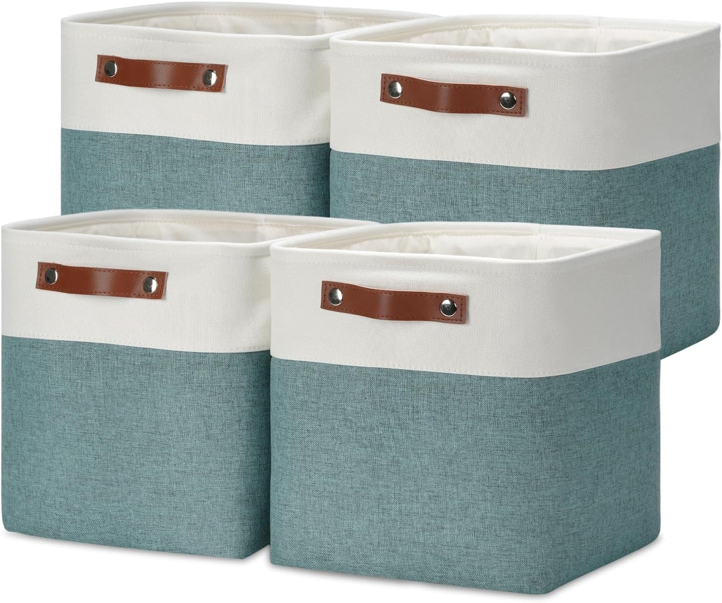 DULLEMELO 11x11 Cube Storage Bins for Organizer, Foldable Cube Storage Bins for Organizing Home