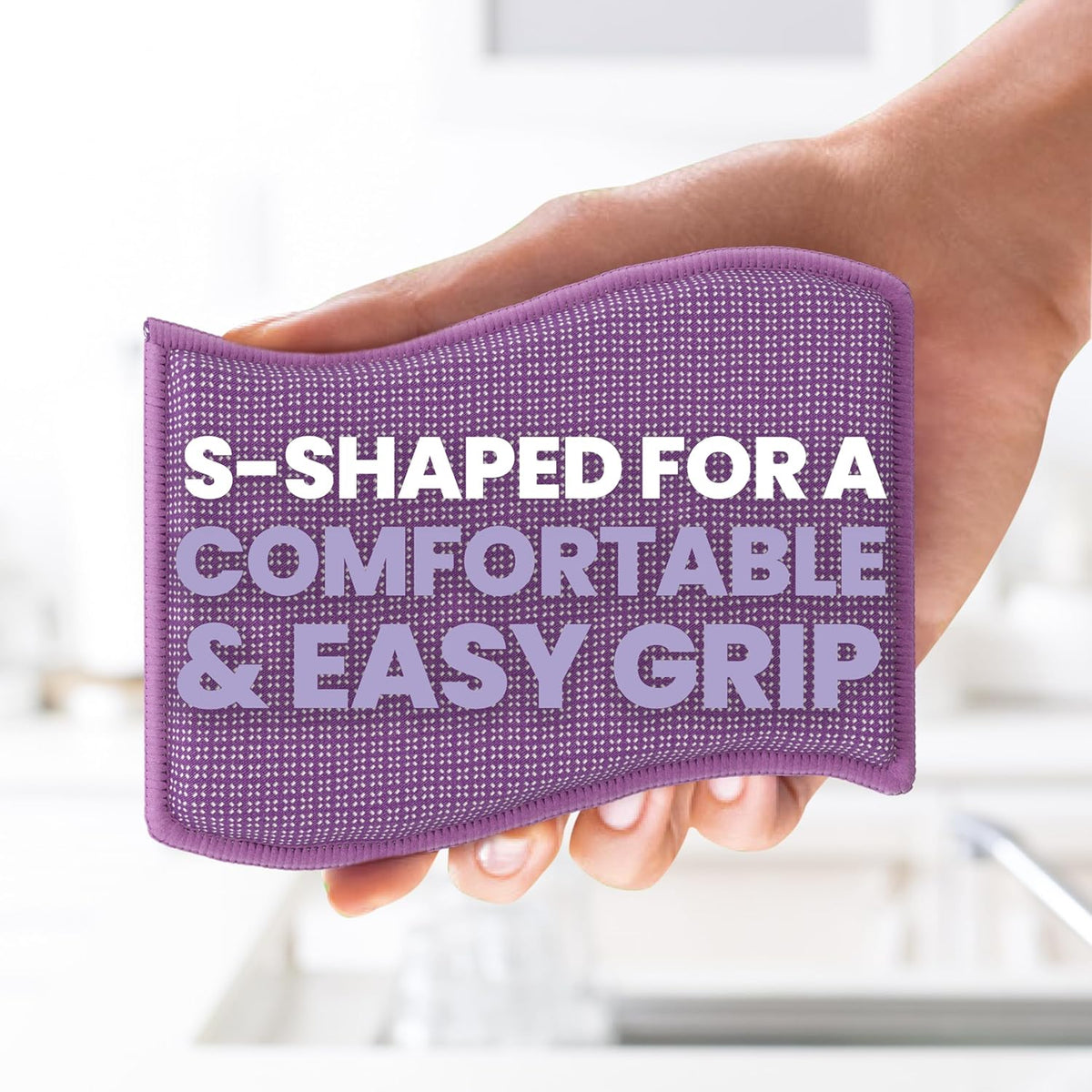 Scotch-Brite Stay Clean Scrubber Pads, Non-Scratch Dish Sponges for Kitchen Cleaning, 12 Count