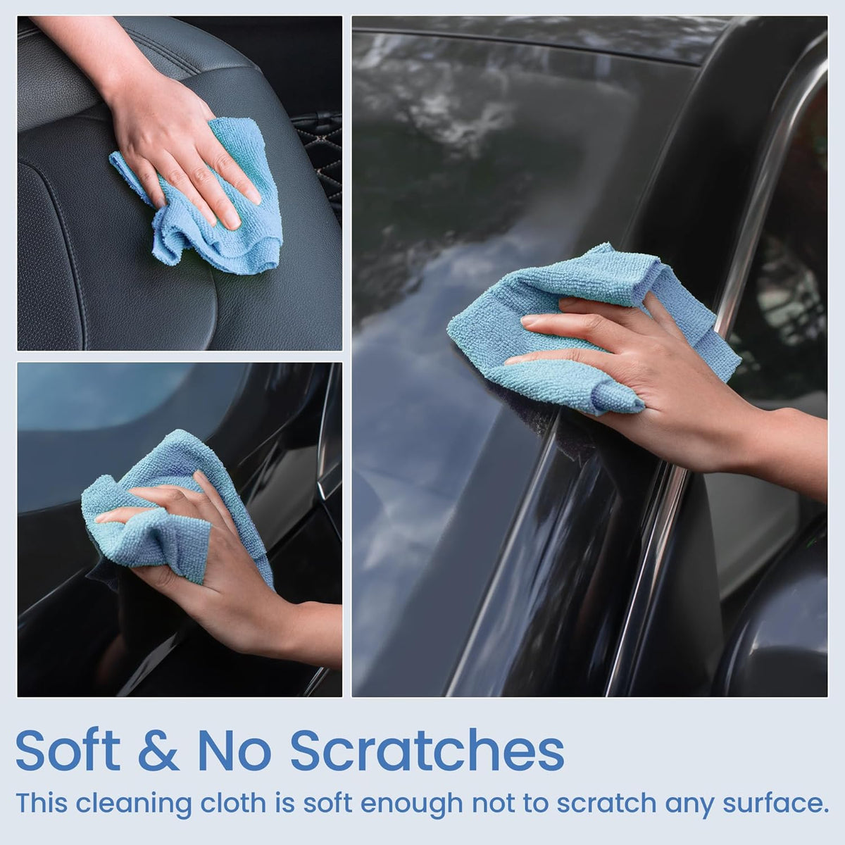 Greenfound Microfiber Cleaning Cloth Roll -80 Pack, 11.5x11.5, Tear Away Towels, Reusable and