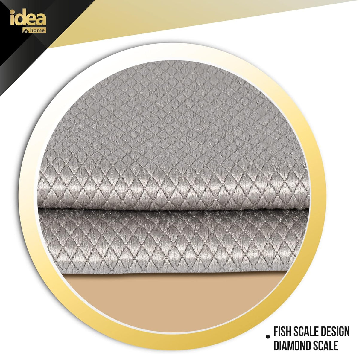 Idea Home Premium Microfiber Cleaning Cloth Ultra Absorbent Streak and Lint Free Fish Scale Large