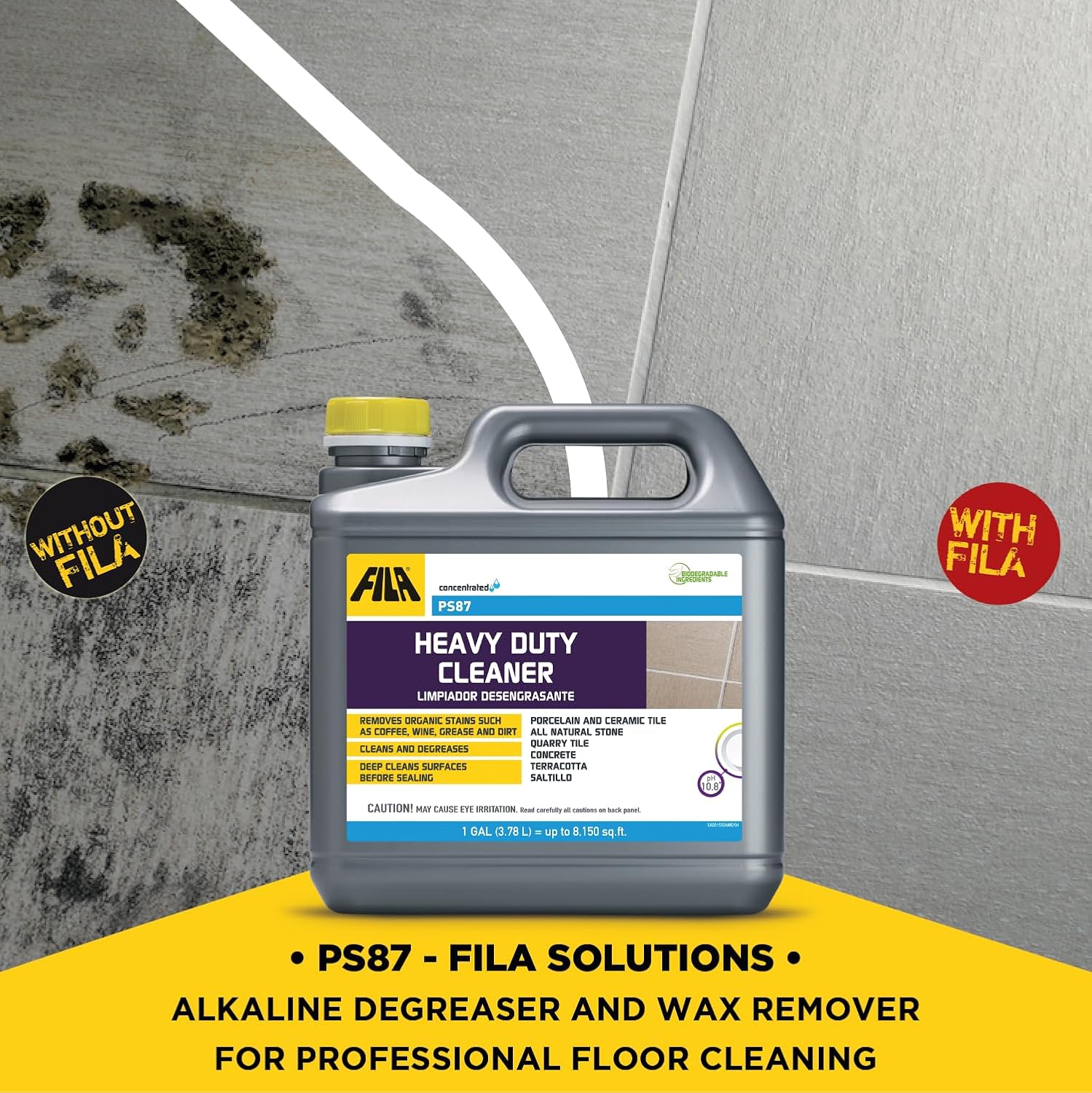 FILA Surface Care Solutions PS87 Heavy Duty Cleaner and Degreaser, 1 GAL (PS87 Heavy Duty