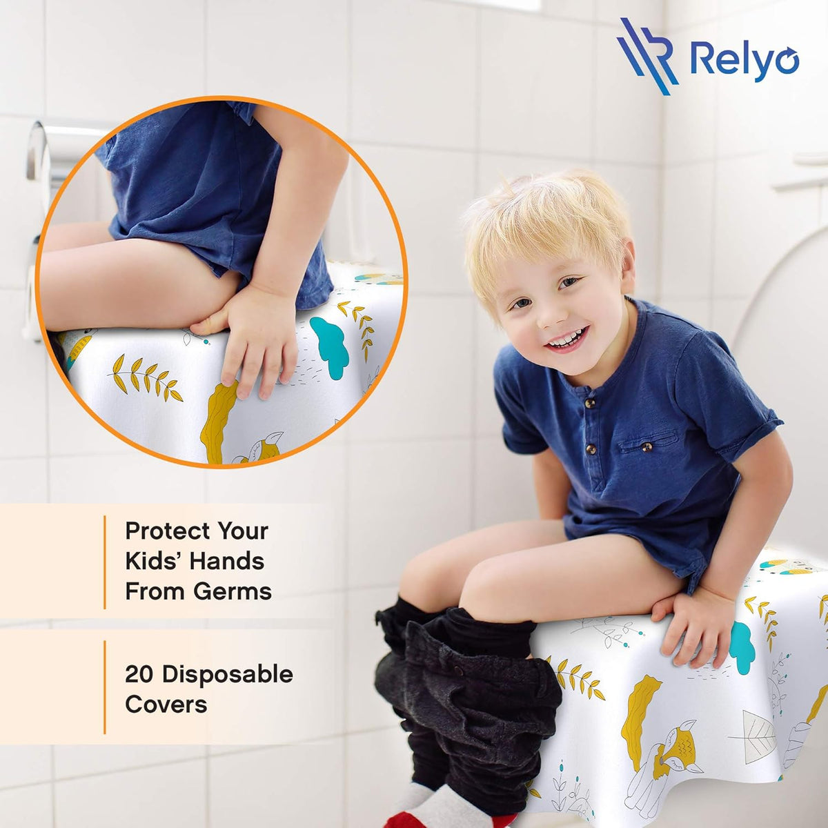 Toilet Seat Covers Disposable - 20 Pack - Waterproof, Ideal for Kids and Adults – Extra Large
