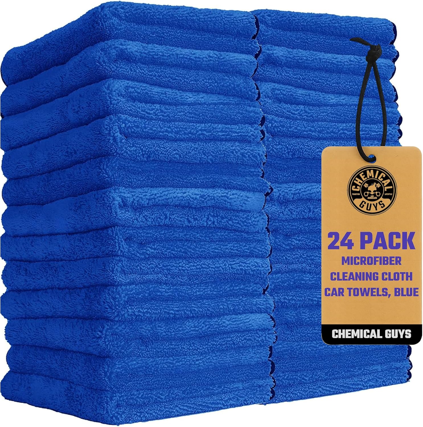 Chemical Guys MIC110024 Professional Grade Premium Microfiber Towels, Blue (16 Inch x 16 Inch)