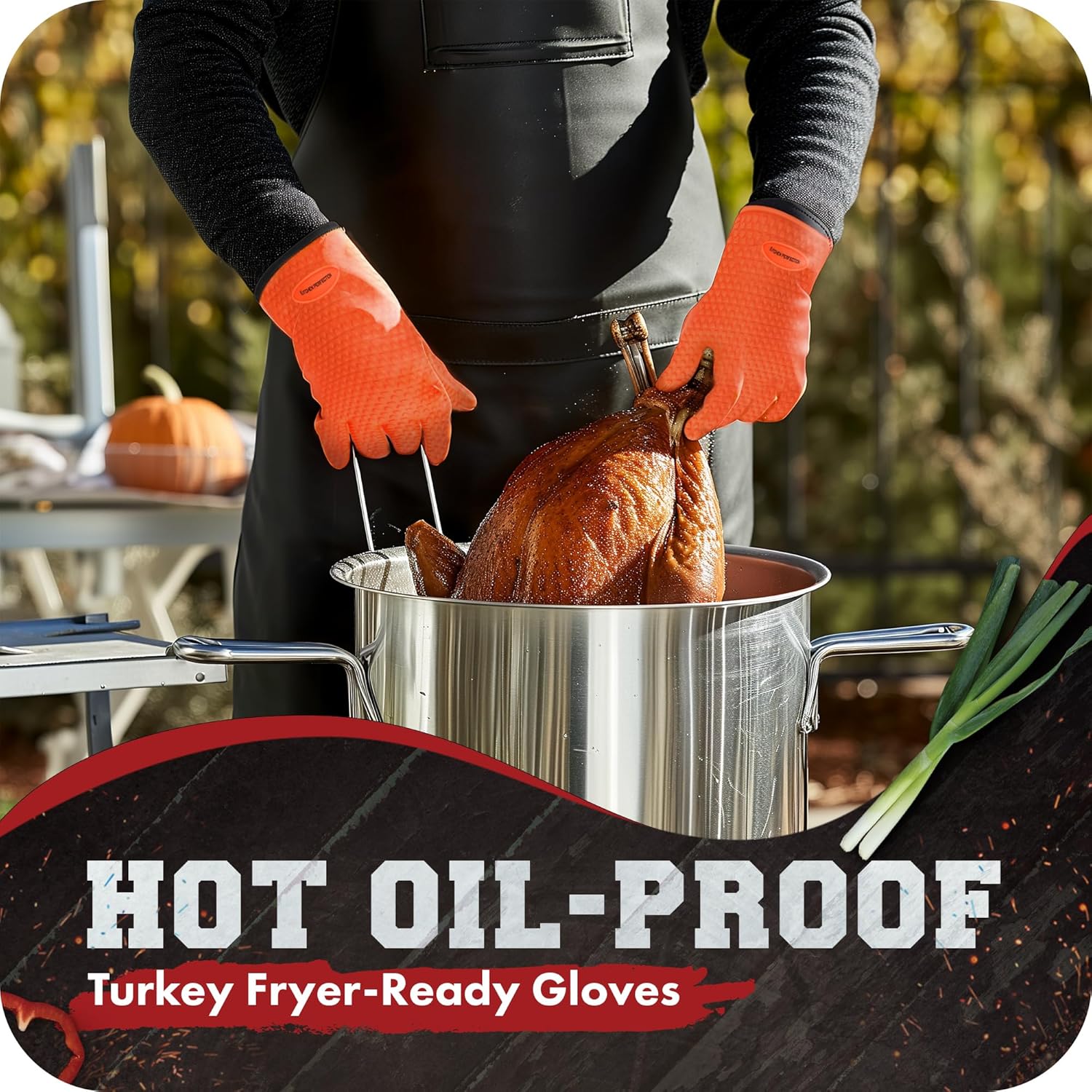 KITCHEN PERFECTION Silicone Smoker Oven Gloves -Extreme Heat Resistant BBQ Gloves -Handle Hot Food
