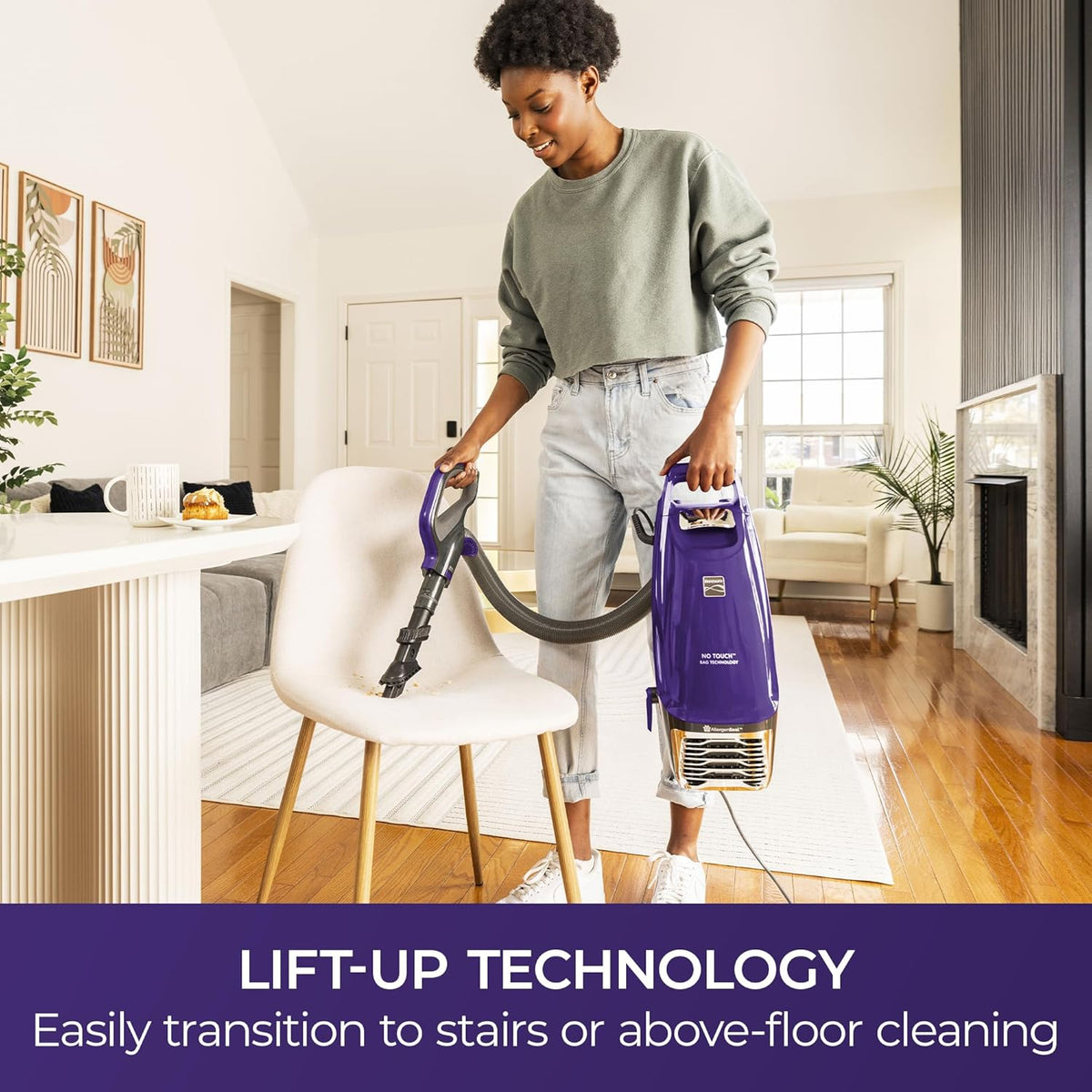Kenmore BU4018 Intuition Bagged Upright Vacuum Lift-Up Carpet Cleaner 2-Motor Power Suction with