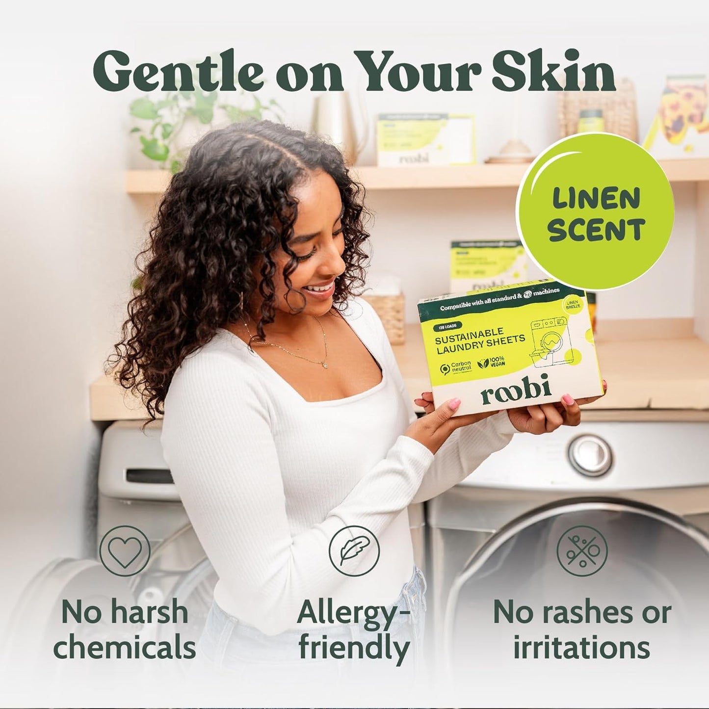 Roobi Laundry Detergent Sheets. Up to 128 Loads, Liquidless Detergent. Carbon Neutral, 100% Vegan &