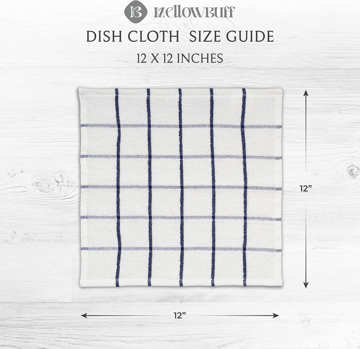 100% Cotton Terry Dish Cloth & Dish Towel, 6 Pack, Super Soft and Absorbent Kitchen Towels, Perfect
