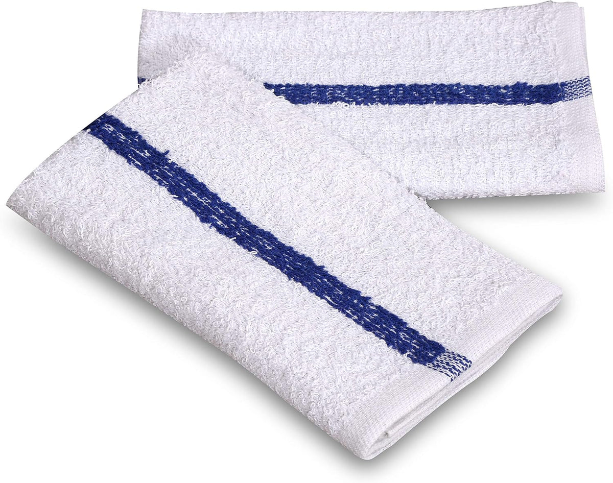 GOLD TEXTILES 60 PC New Cotton Blend White Restaurant Bar Mops Kitchen Towels 28oz (5 Dozen) (60