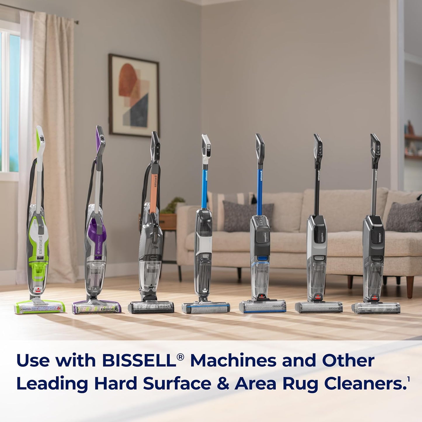 BISSELL MultiSurface Floor Cleaning Formula-Crosswave and Spinwave, 17891, 64oz, Removes Everyday
