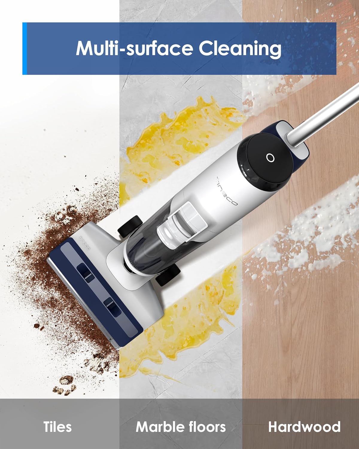 Tineco iFLOOR 5 Breeze Complete Wet Dry Vacuum Cordless Floor Washer, One-Step Cleaning for Hard