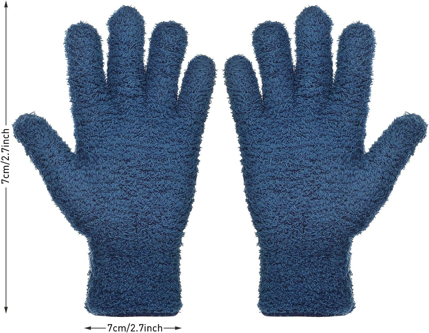 Patelai 2 Pairs Microfiber Gloves for plants Dusting Cleaning Glove Mittens House Cars Blinds