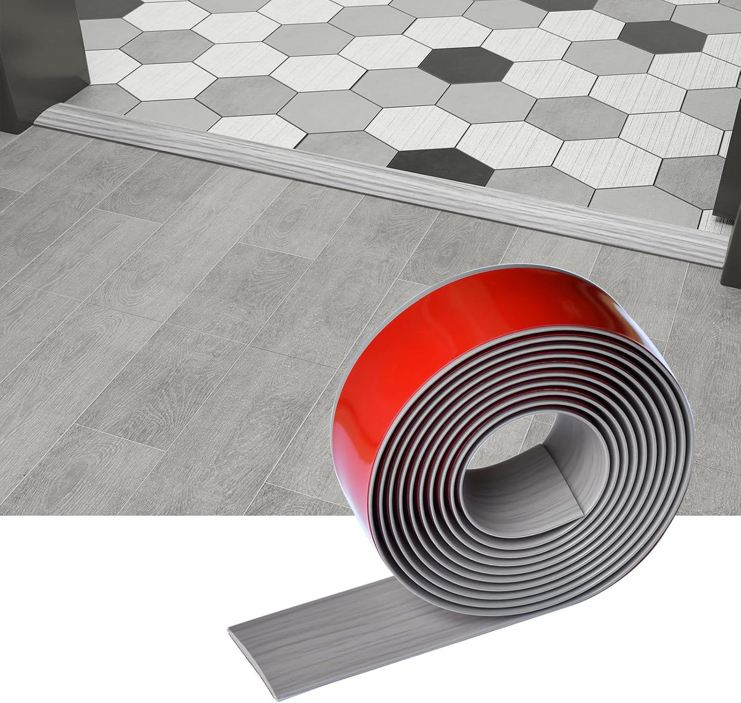Floor/Door Flat Transition Strip & Self Adhesive Floor Vinyl Floor Edge Trim Laminate Floor Gap